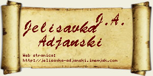 Jelisavka Ađanski vizit kartica